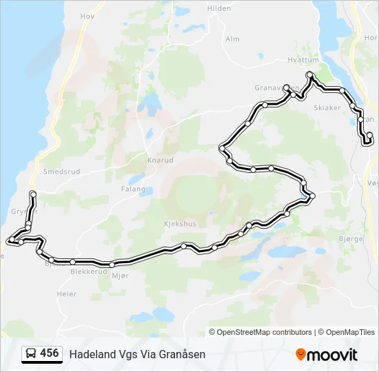 456 Bus Line Map