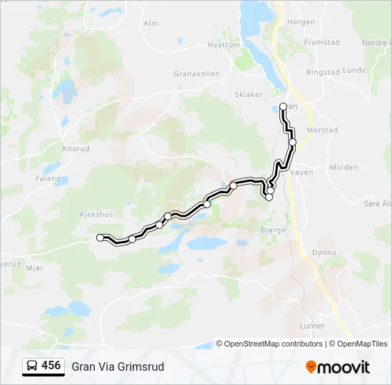 456 Bus Line Map
