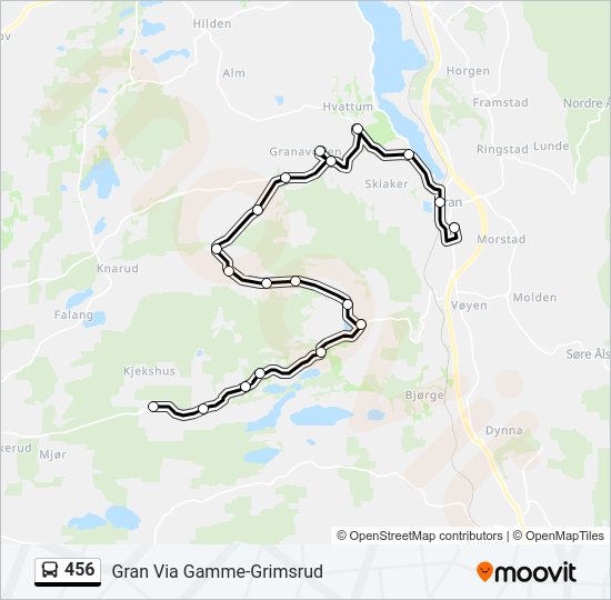 456 bus Line Map