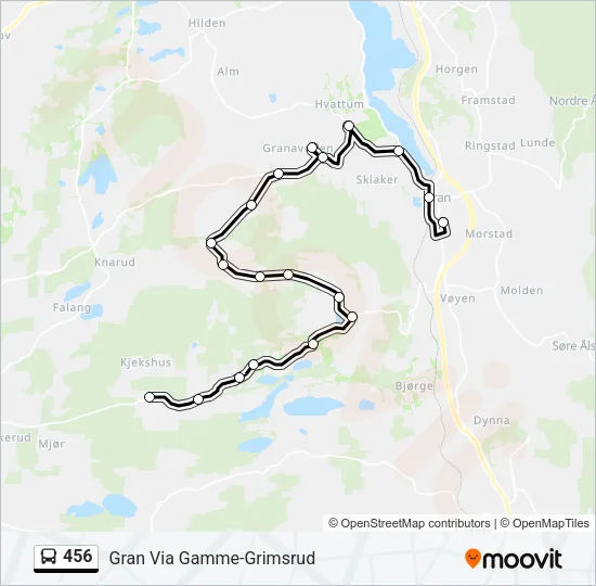 456 Bus Line Map