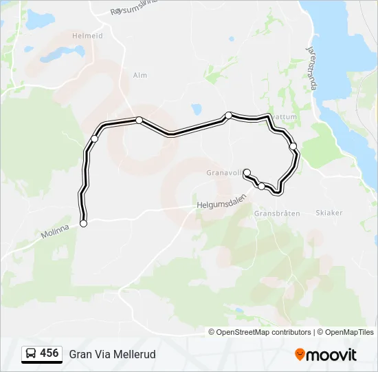 456 Bus Line Map