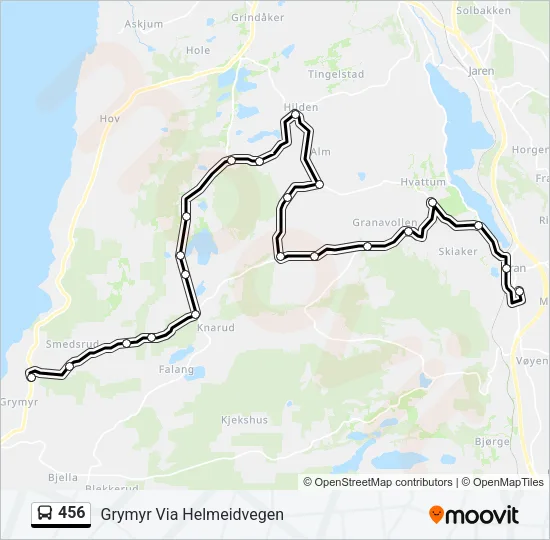 456 Bus Line Map