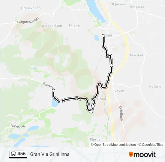 456 Bus Line Map