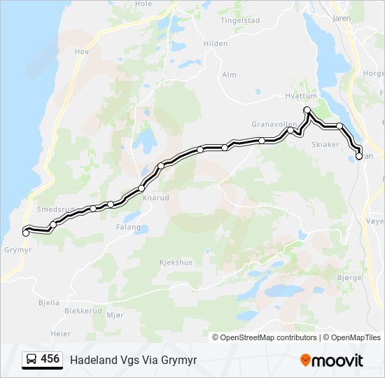 456 bus Line Map