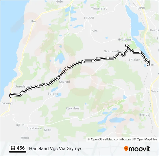 456 Bus Line Map