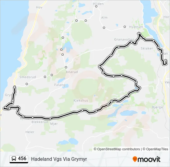 456 Bus Line Map