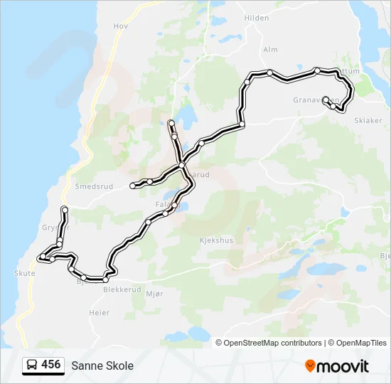456 Bus Line Map