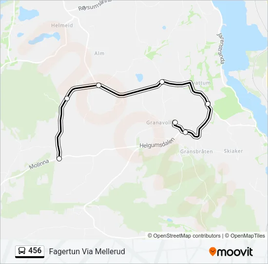 456 Bus Line Map