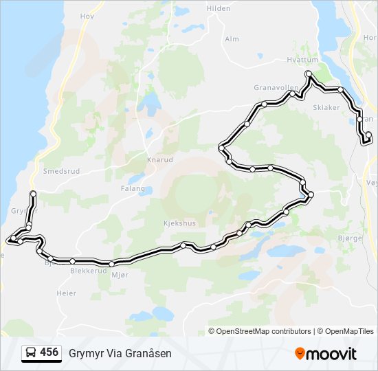 456 bus Line Map