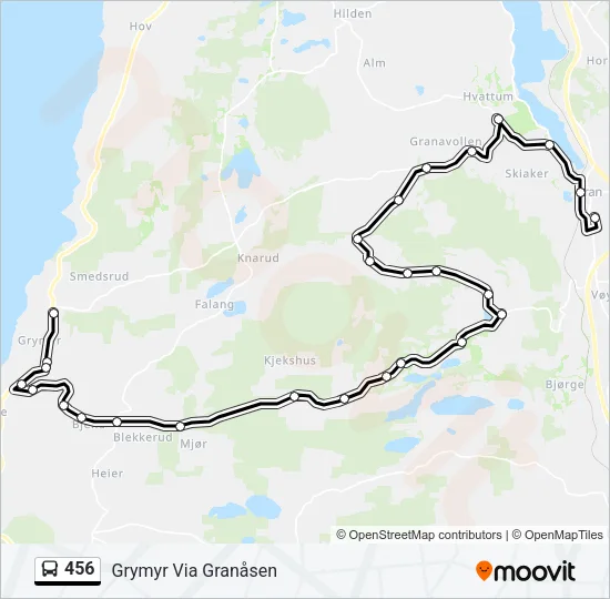 456 Bus Line Map