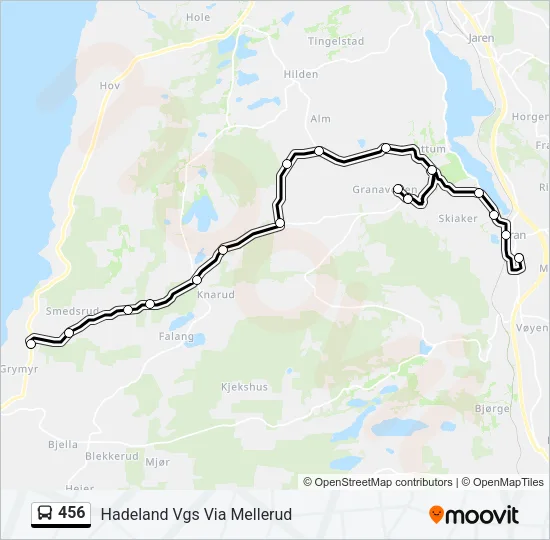 456 Bus Line Map