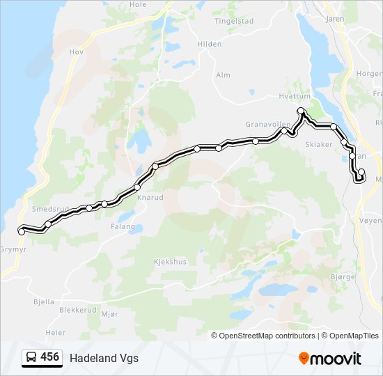 456 bus Line Map