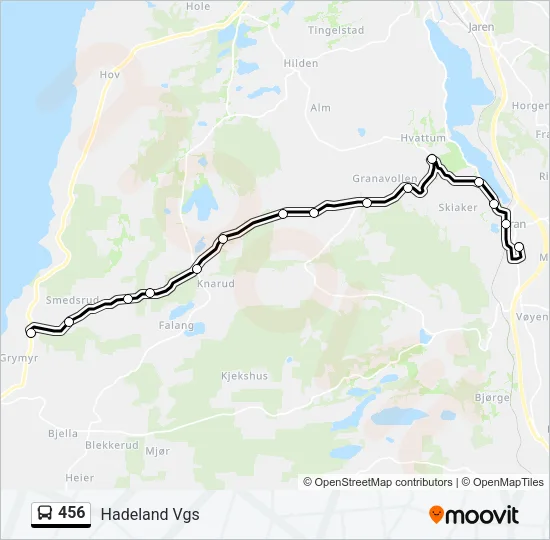 456 Bus Line Map