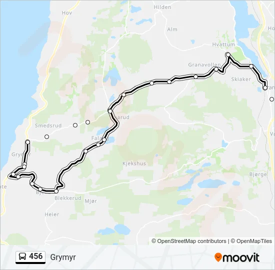 456 Bus Line Map