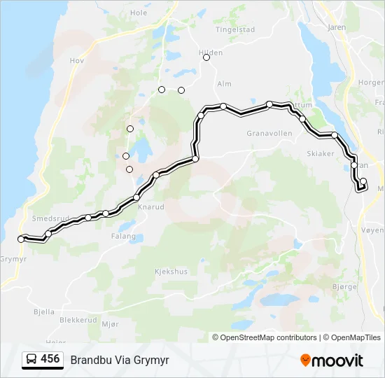 456 Bus Line Map