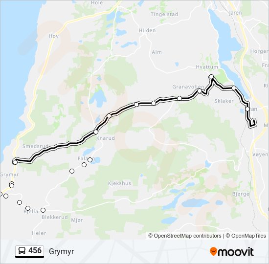 456 bus Line Map