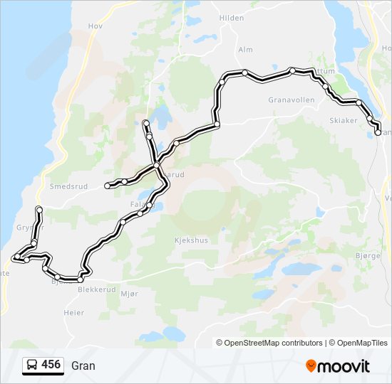 456 bus Line Map