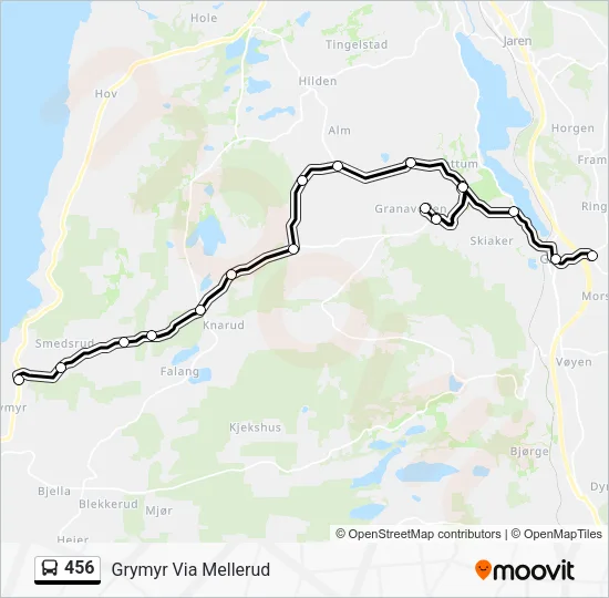 456 Bus Line Map