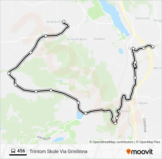 456 Bus Line Map