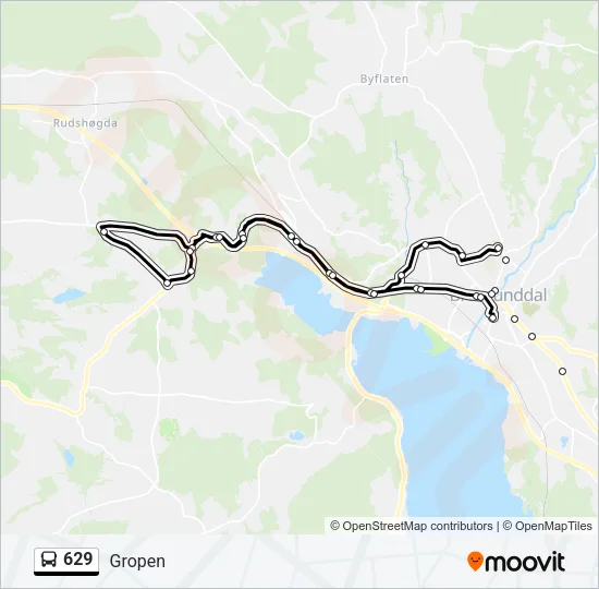 629 Bus Line Map