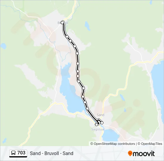 703 Bus Line Map