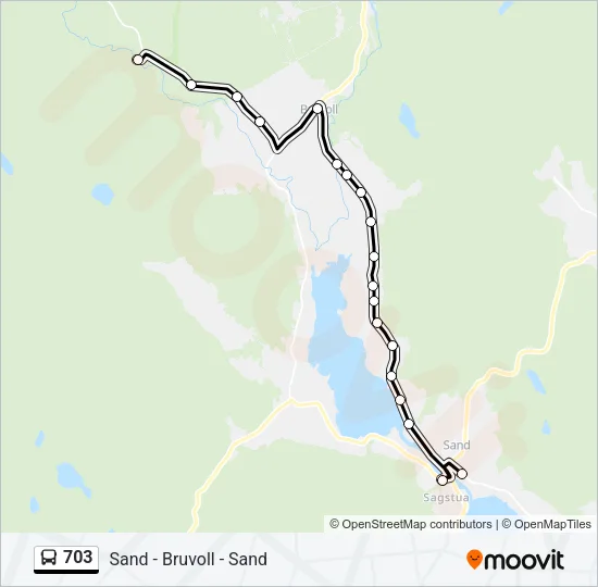 703 Bus Line Map
