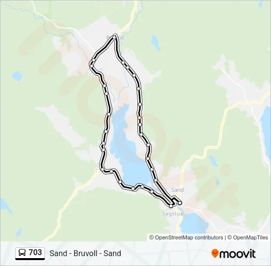 703 Bus Line Map