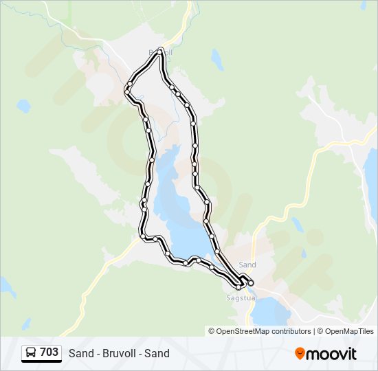 703 bus Line Map