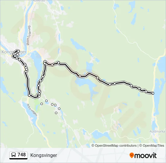 748 buss Linjekart