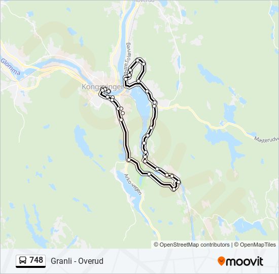 748 bus Line Map