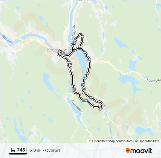 748 Bus Line Map