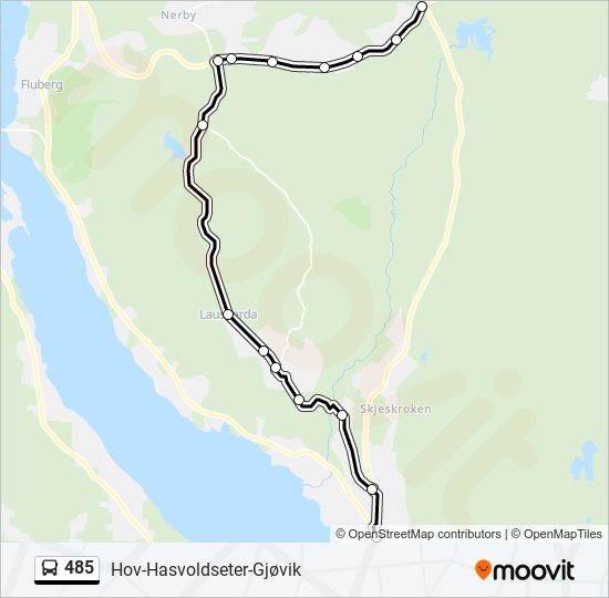 485 bus Line Map