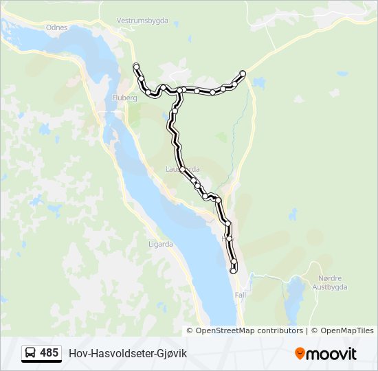 485 bus Line Map