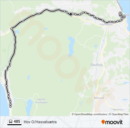 485 Bus Line Map