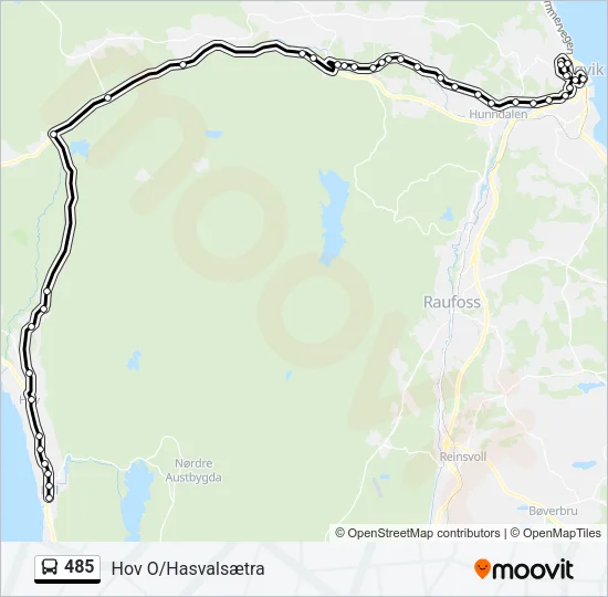 485 Bus Line Map