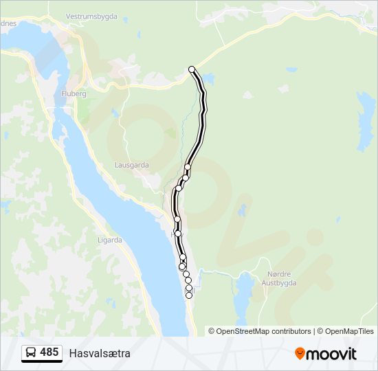 485 Bus Line Map