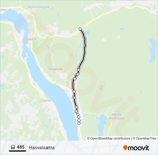 485 Bus Line Map