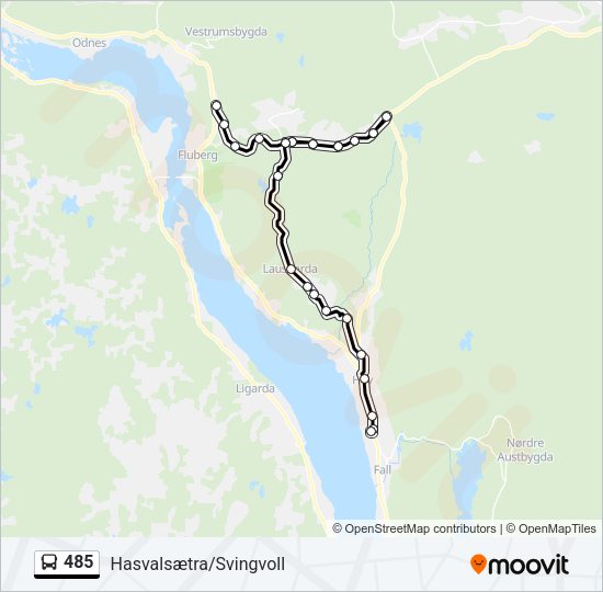 485 Bus Line Map