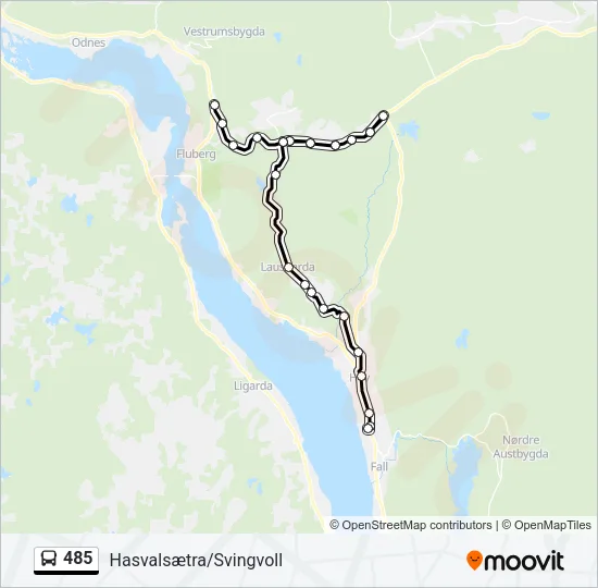 485 Bus Line Map