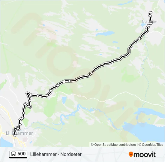 500 Bus Line Map
