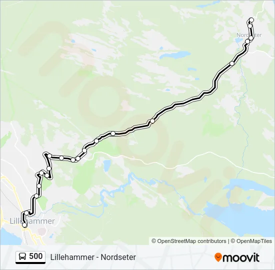 500 Bus Line Map