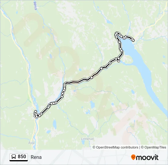 850 Bus Line Map