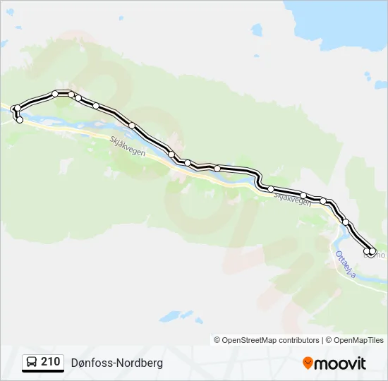 210 Bus Line Map