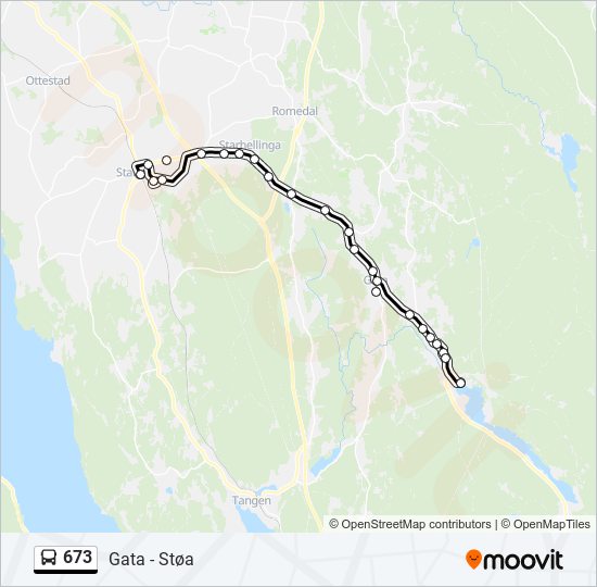 673 bus Line Map