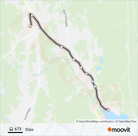 673 Bus Line Map