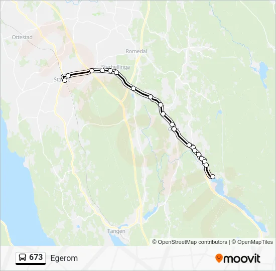 673 Bus Line Map