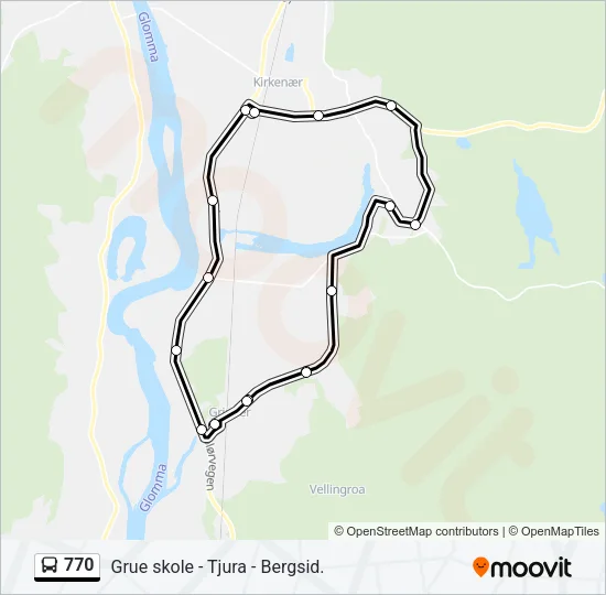 770 Bus Line Map