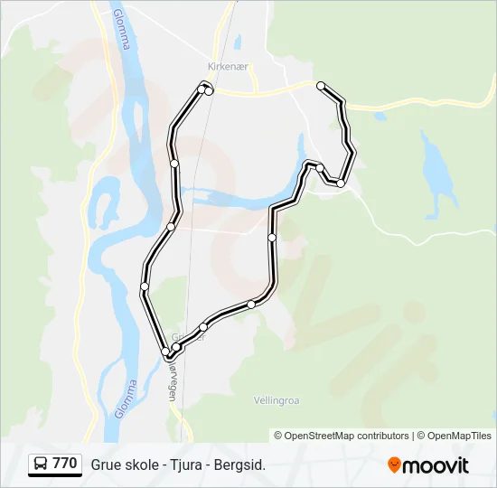 770 Bus Line Map