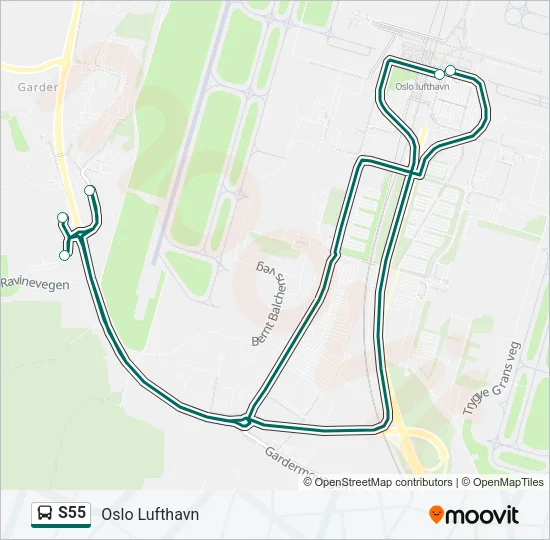S55 Bus Line Map