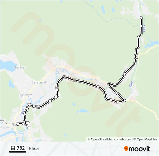 782 Bus Line Map